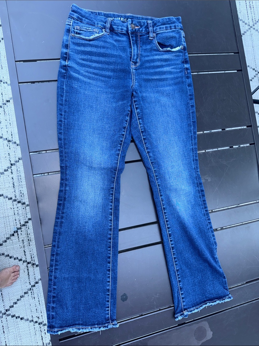 American Eagle Next level Stretch curvy High Rise Skinny Kick Jeans Sz 8